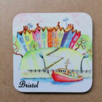 Original Bristol Themed MDF Coaster Colourful - Houses Coaster