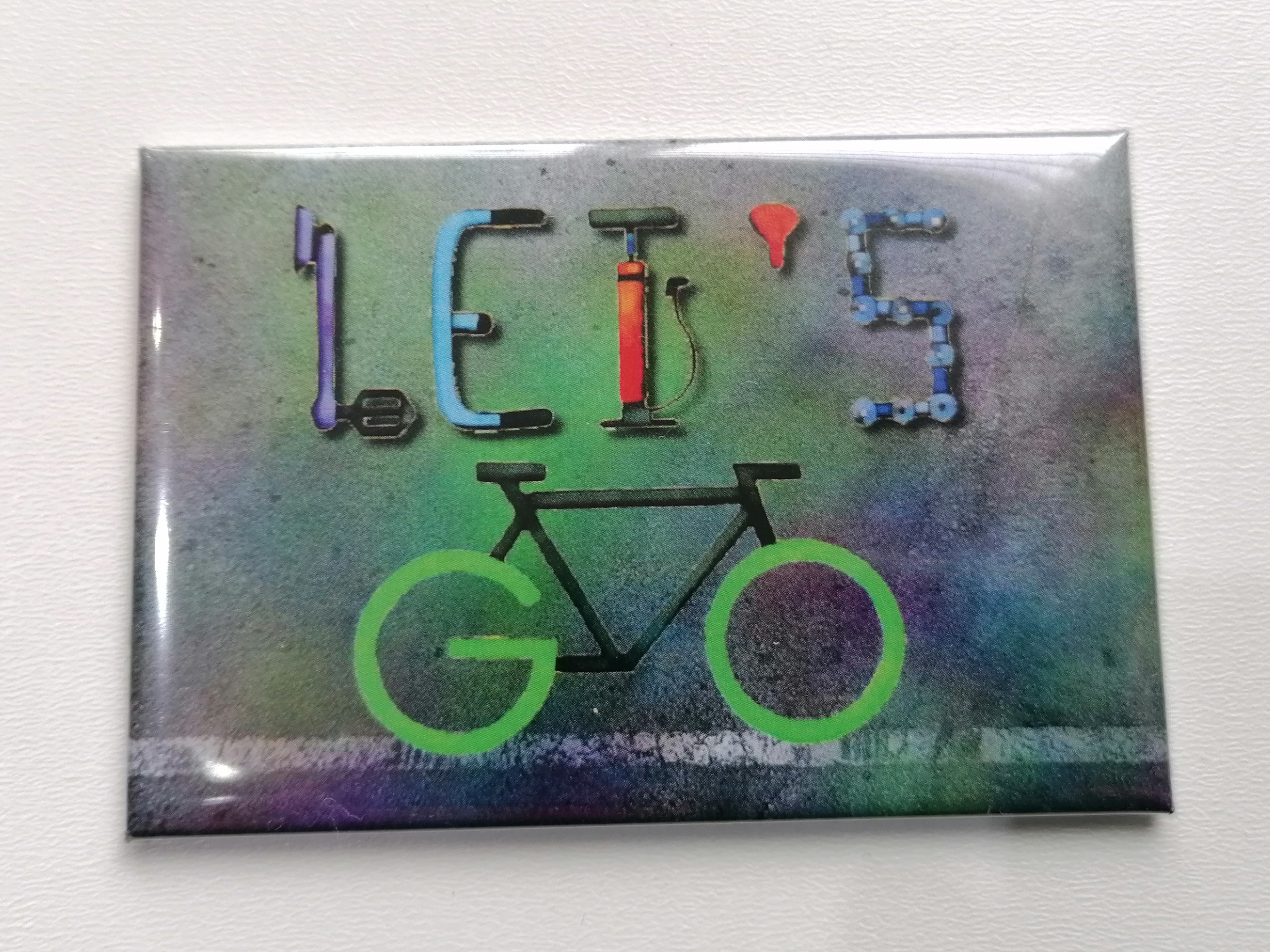 Fridge Magnet - Let's Go (Cycling Themed)