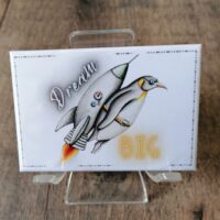 Fridge Magnet - Dream Big (Flying Penguin)